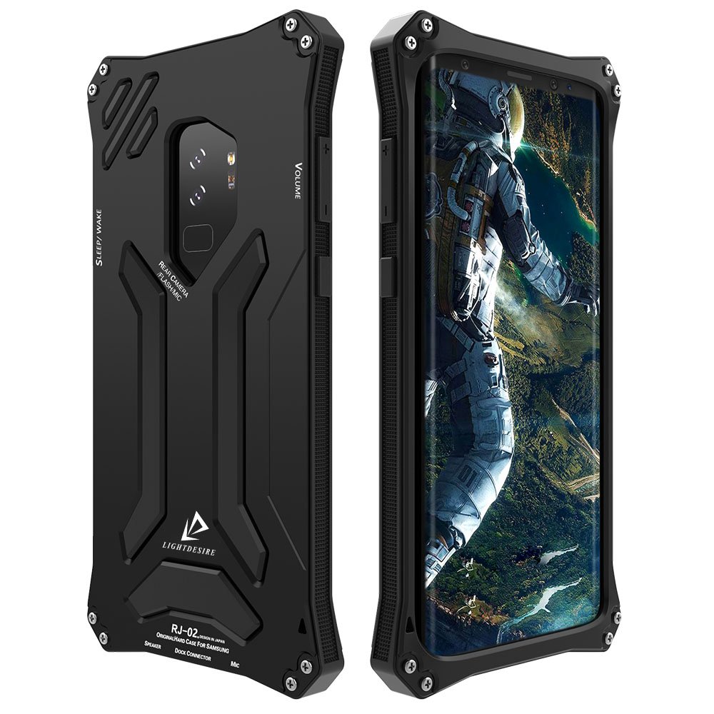 LIGHTDESIRE iPhone Case Shock Absorption,Blue,Black (Black, for S9P)