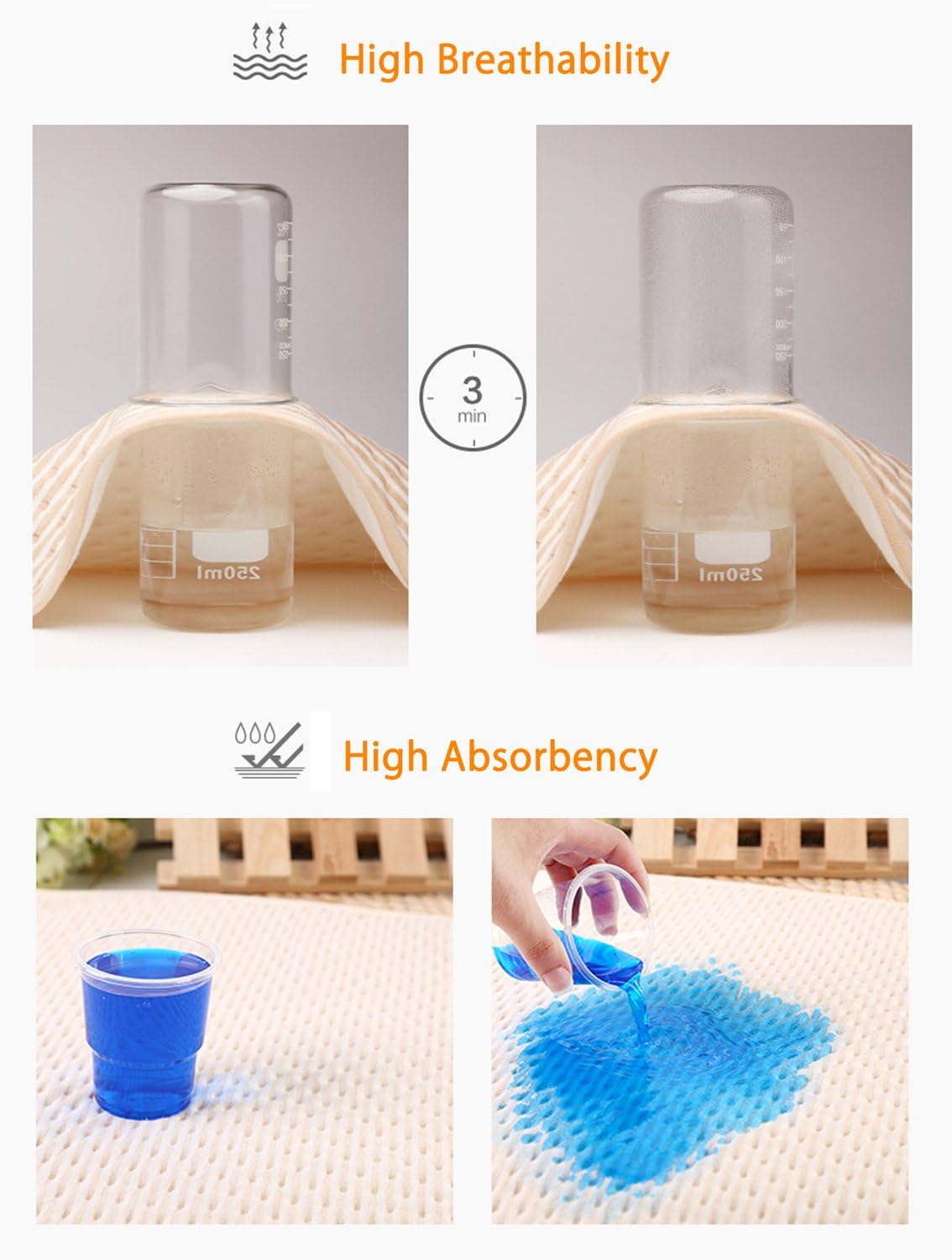 Elf Star Cotton Bamboo Fiber Breathable Waterproof Underpads Mattress Pad Sheet Protector for Children or Adults, Neutral Color, 1 Pad 20”X27”: Kitchen & Dining