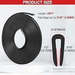 Rubber Edge Trim U Channel, Self Adhesive Sheet