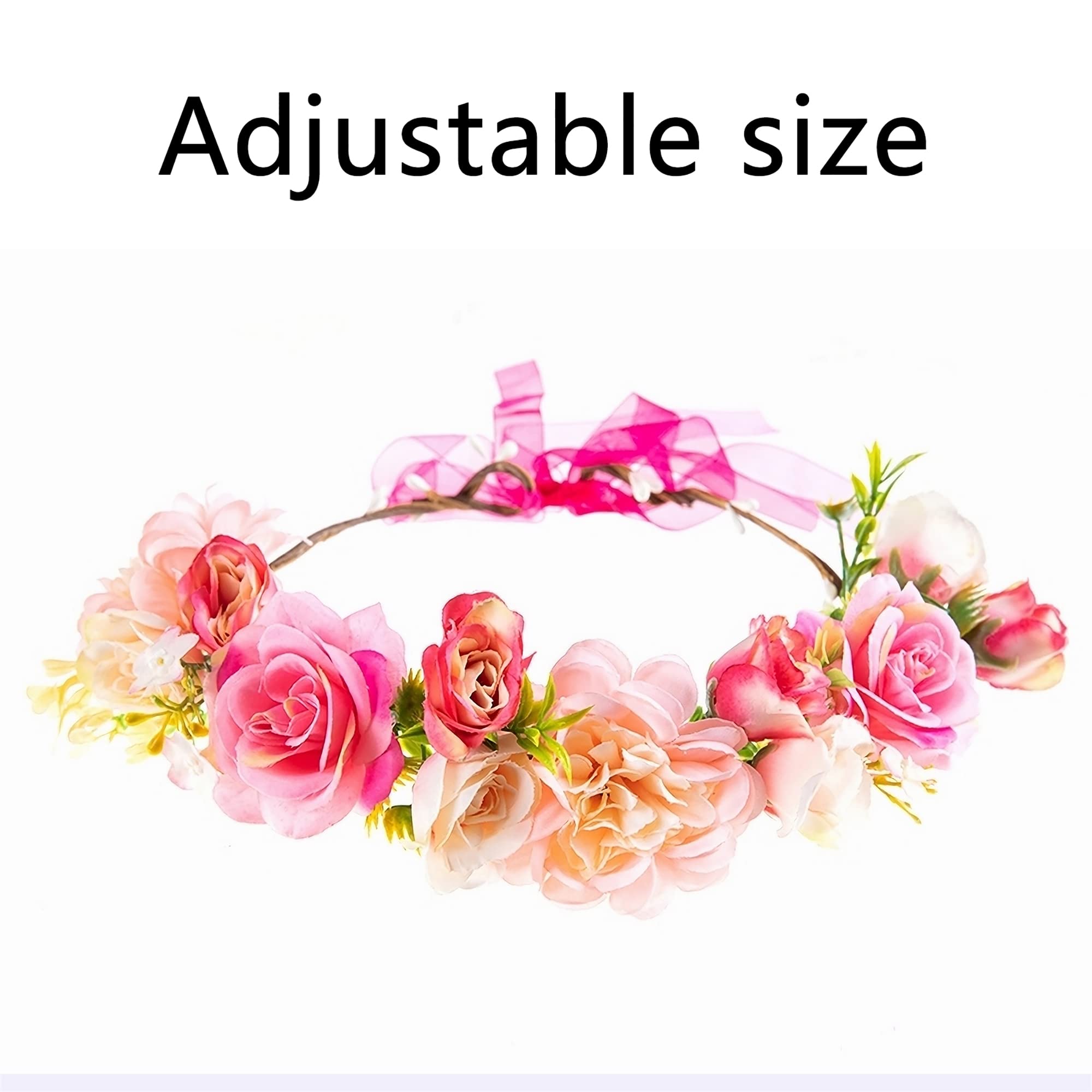 Baby Shower Decoration Adjustable Flower Crown Tiara Mom to Be Sash and Pin Dad to Be Corsage Pin Badge Kit Party Favors for Pregnancy Parents Maternity Girl Boy Gender Reveal Pink