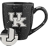 Rico Industries NCAA Kentucky Wildcats Black 16 oz Team Color Laser Engraved Speckled Ceramic Coffee Mug