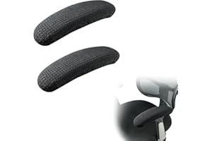 DODAMOUR 2 Pack Washable Office Chair Armrest Covers, Removable Elastic Office Chair Armrest Slipcovers, Office Seat Hand Res