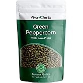 Viva Doria Green Peppercorn, Whole Green Pepper, Steam Sterilized, 4 Oz (113 Grams) For Grinder Refills