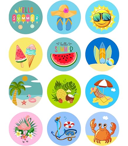 Hawaii Stickers Whaline 1000Pcs Hawaiian Tropical Luau Stickers Summer ...