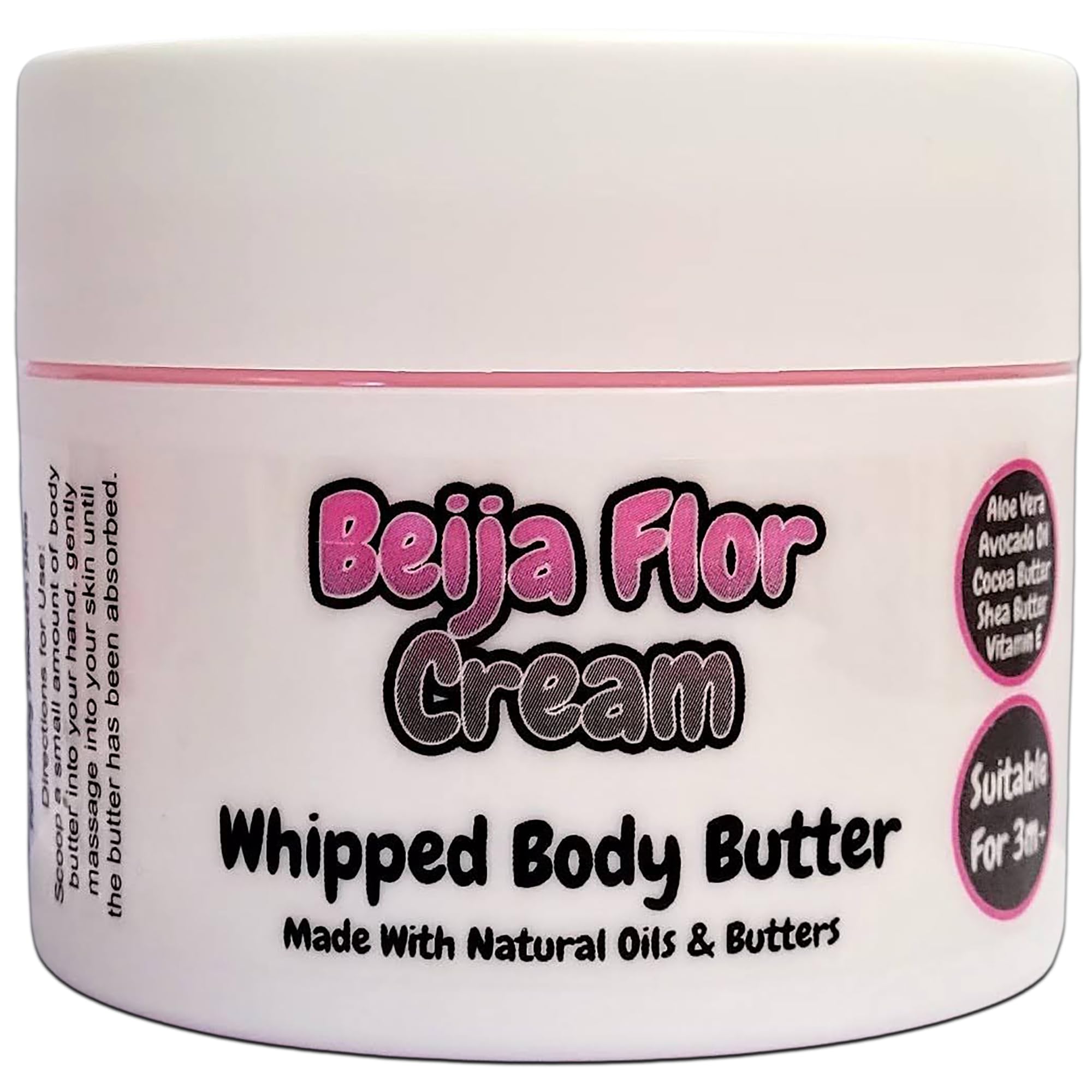 Beija Flor Cream Whipped Body Butter - 150g - Natural Oils and Butters - Calm & Relaxing Scent - Vegan Friendly - Puddle of Wax - Made in the UK