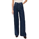 DL1961 Women's Hepburn Aura Wide Leg High Rise Jeans