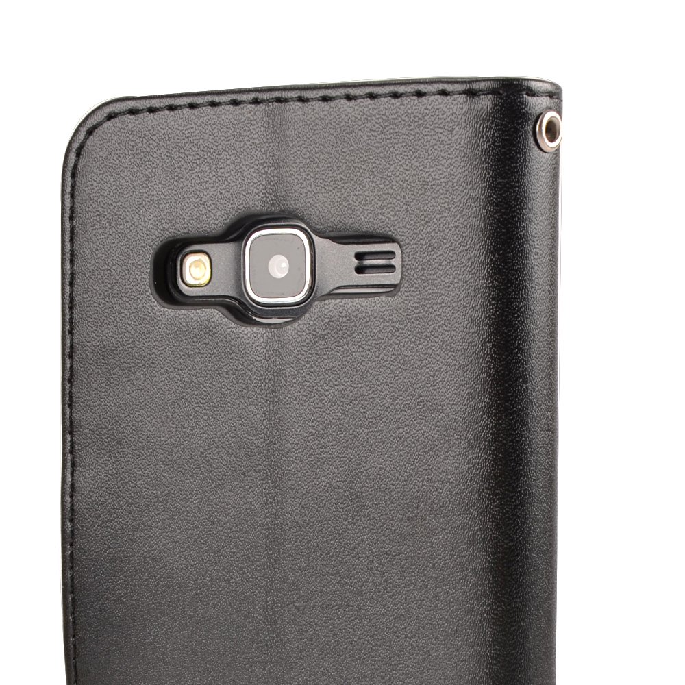 J3 2016 Case, MagicSky Galaxy J3 Wallet Case Folio Flip Premium PU Leather Case Cover with Card Holder Slot Pockets, Wrist Strap, Magnetic Closure For Samsung Galaxy J3 (2016) SM-J320 5.0\