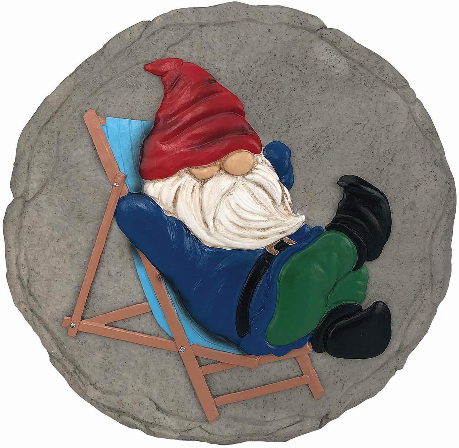 Hardscaping Materials - Spoontiques - Garden Décor - Lounging Gnome Stepping Stone - Decorative Stone for Garden