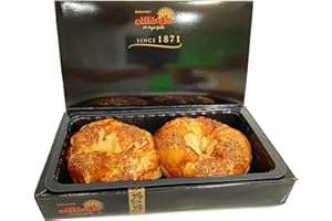 SINCE 1871 GÜLLÜOGLU Gulluoglu Soft Bagel (Açma), 8 pieces (Plain), daily fresh shipment from Istanbul/Turkey