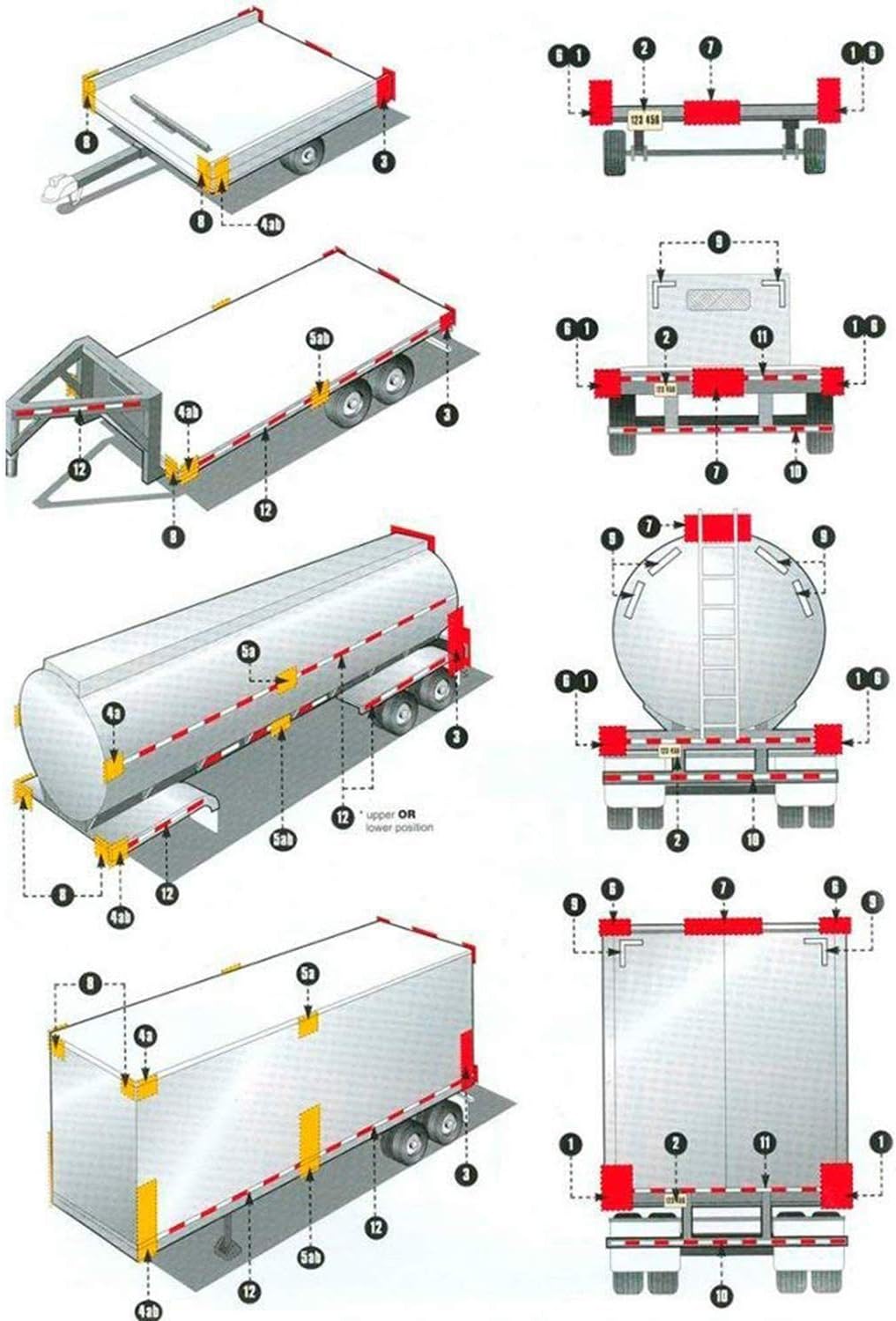 Dot-C2 Red/White Reflective Safety Tape,Conspicuity Tape,2 Inch x 75 Ft - for Vehicles,Trailers,Boats,Signs: Home Improvement