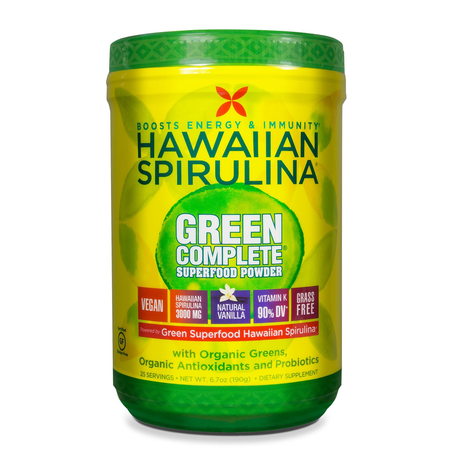 Pure Hawaiian Spirulina Green Complete Superfood Powder Vegan, Non GMO
