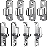 Insaga 304 Stainless Steel Wall Mount Gate Hinges, 4-Pack for Farm Gates, One Piece Non-Welding Heavy Duty With 5/8'', for Wo