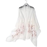 STARWHISPER Women Silk & Wool Long and Large Scarf Shawl Wrap For Evening Dress