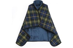 XING YE CHUAN Fleece Wearable Blanket, Comfy Poncho Throw with Buttons, Plush Sleeveless Blankets, for Women Cape Wrap Cover…