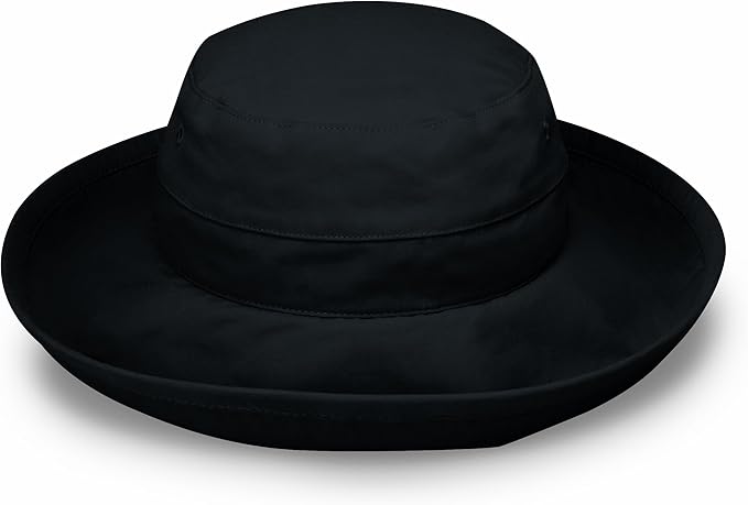 white broad brim hat