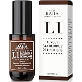 Cos De BAHA L1 Bakuchiol 2% + Retinol 0.15% Face Serum 1 Fl Oz – Gentle Level 1 Retinol, Lightweight Aloe Based Night Serum for Smoother Looking Skin (30 ml)