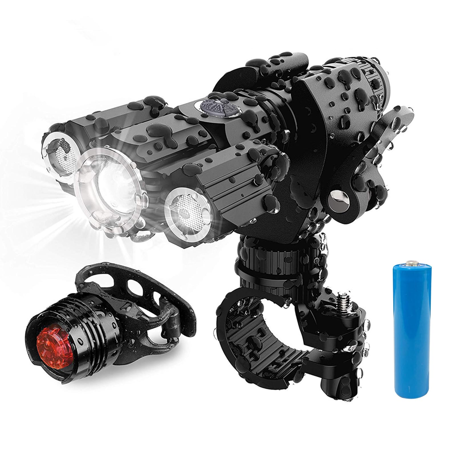 Bicycle Torch, Bicycle Light Waterproof USB Rechargeable, Outdoor Zoomable Bicycle Light for Men Women Road Mountain Cycling