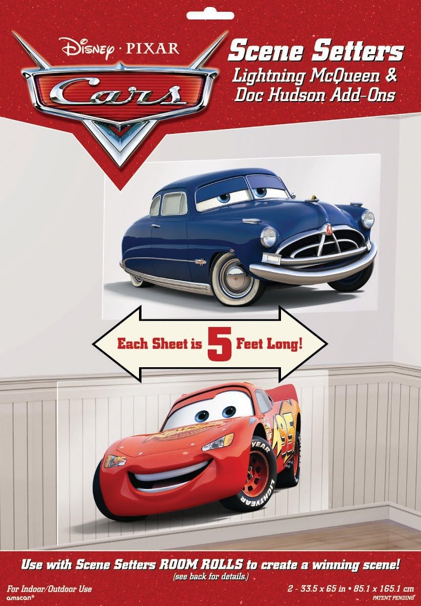 Cars McQueen and Doc Scene Setter Add-Ons