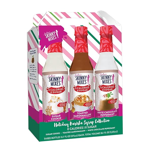 JORDAN’S SKINNY MIXES SUGAR FREE COFFEE SYRUP, HOLIDAY...