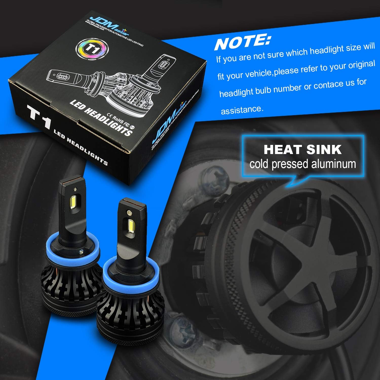 JDM ASTAR T1 9005 High Beam H11 Low Beam Combo AllinOne