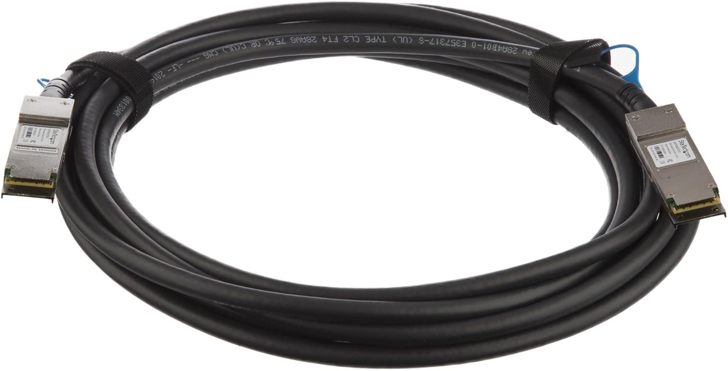 StarTech.com MSA Uncoded Compatible 5m 40G QSFP+ to QSFP+ Direct Attach Breakout Cable Twinax - Image 4