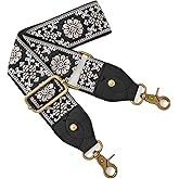 Purse Strap Wide Shoulder Strap Replacement Crossbody Handbag Adjustable Embroidery Guitar Style Bag Strap
