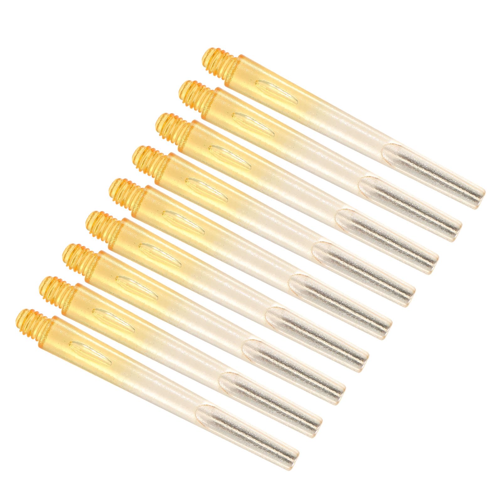 PATIKIL 45mm Dart Shafts, Medium 2BA Thread Nylon Dart Stems Dart Accessories for Steel Tip - 9 Pack (White, Yellow)