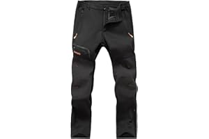 Postropaky Mens Hiking Snow Ski Pants Waterproof Outdoor Insulated Softshell Pants Snowboard Zipper Bottom Leg