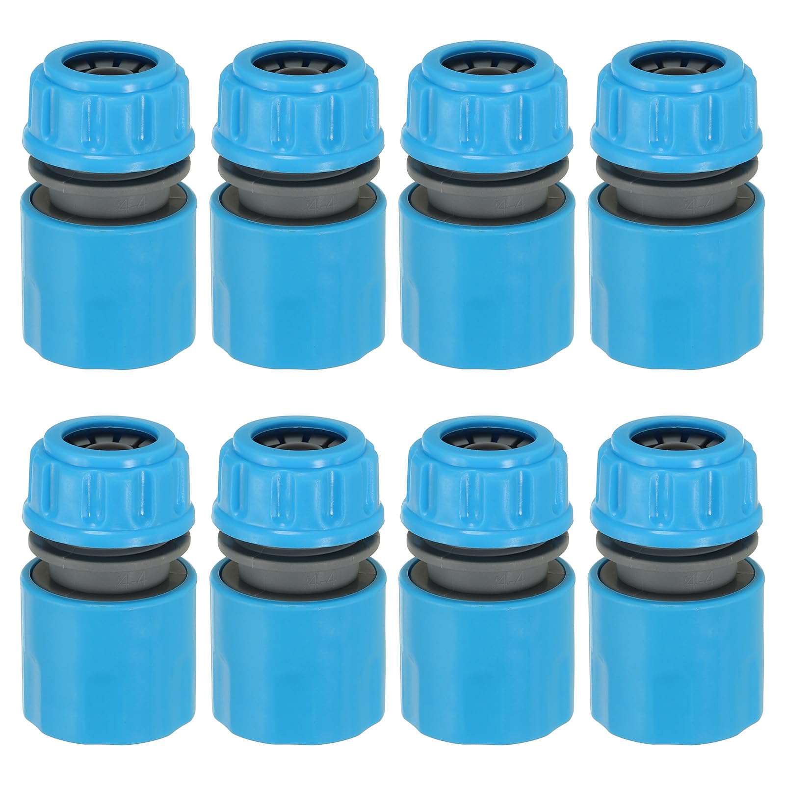 PATIKIL 1/2" Garden Hose Quick Connector Repair Extender, 8 Pcs Plastic Garden Water Hose Connectors Fittings Leakproof Design, Blue