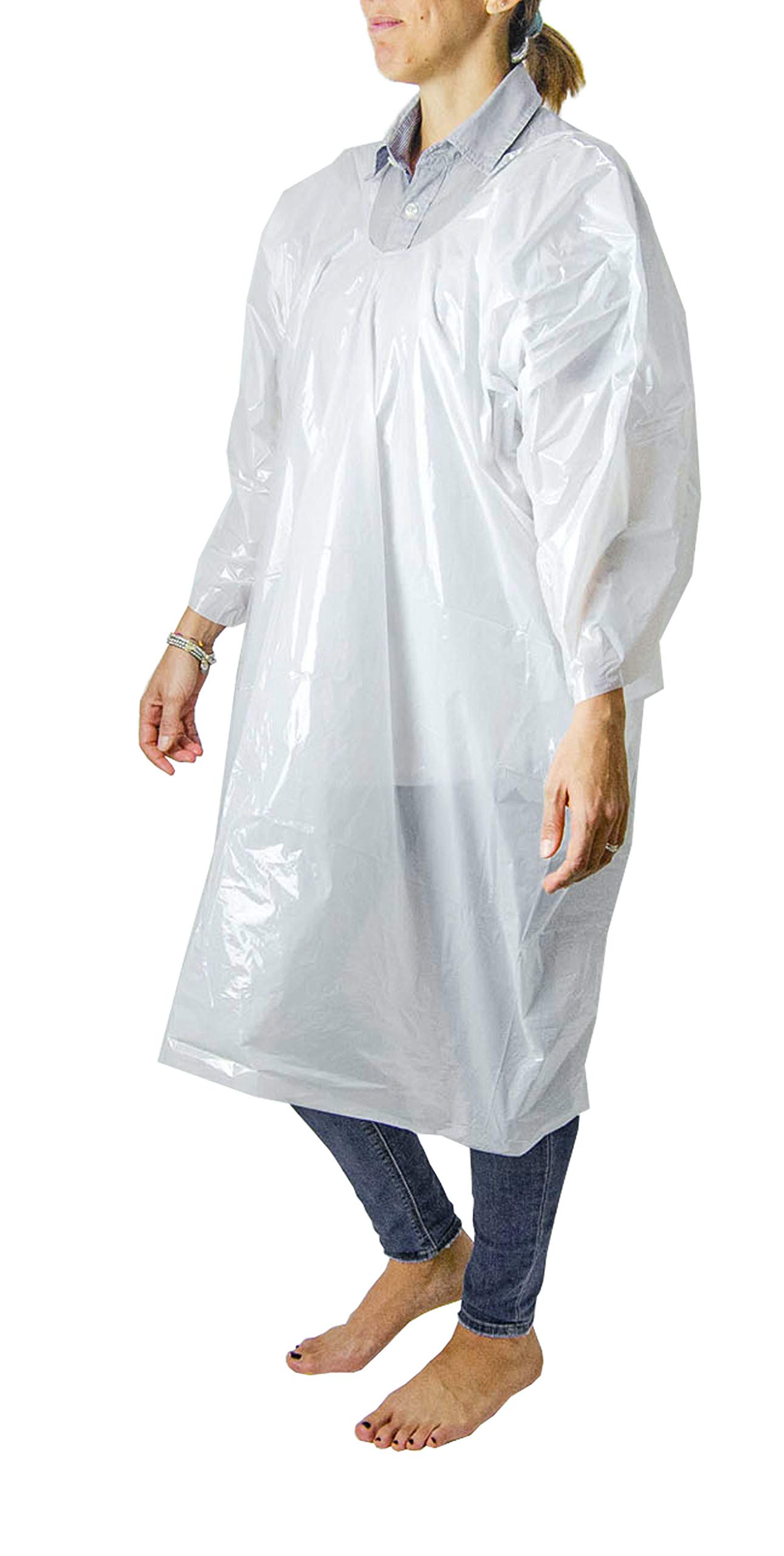 Beautiful That Way Kimono White Disposable Polyethylene Pack of 20 80x150 cm, White