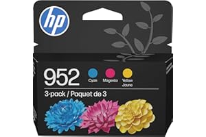 Original HP 952 Cyan, Magenta, Yellow Ink Cartridges (3-Pack) | Works with HP OfficeJet 8702, HP OfficeJet Pro 7720, 7740, 82