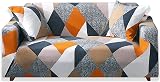 Teynewer 2 Seater Checkerboard Sofa Slipcover 1-Piece Stretch Fabric