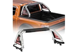 tokmowin Roll Bar Chase Rack for Mid Size Pickup Truck,Truck Bed Roll Bars for Trucks Fit for Tacoma,Gladiator,Frontier,Canyon,Ford F-150,Ranger,GMC Sierra,Colorado,Titan