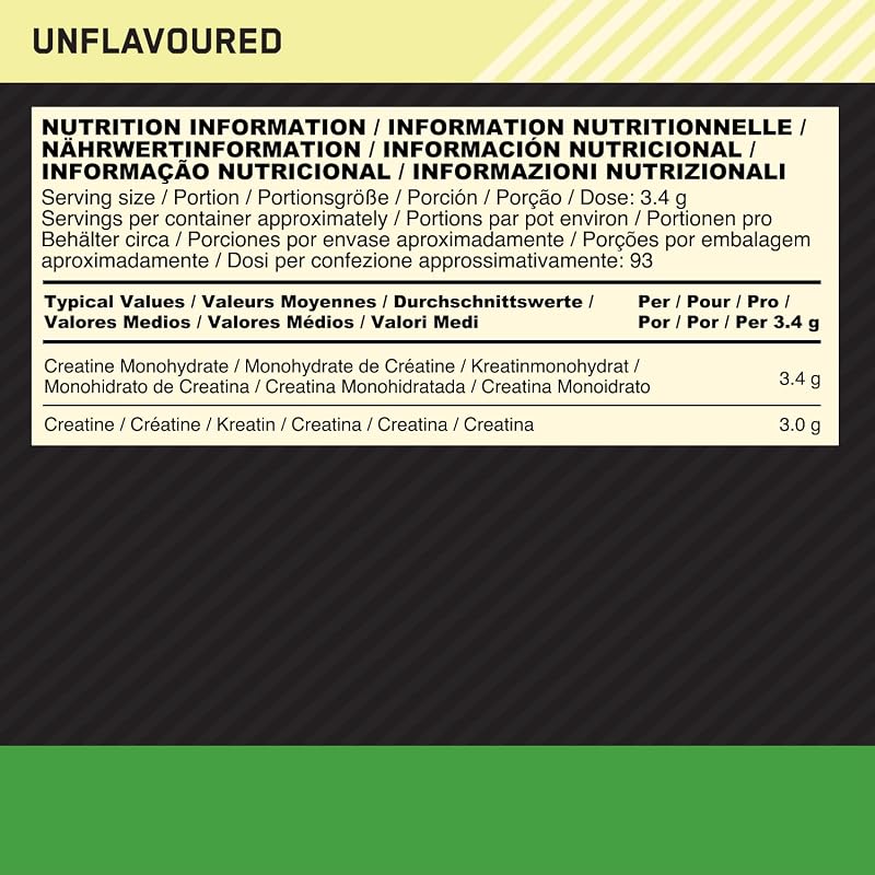 Creatina Monohidrato Micronizada en Polvo, 317g