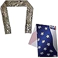 KOOLGATOR Cooling Neck Wrap Cold Gel Ice Wrap for Neck, Face & Shoulders Cooling Towel - Scorpion/OCP Camo & USA