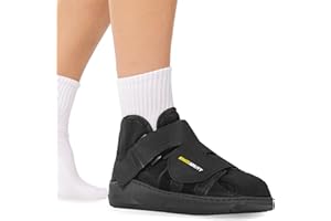 BraceAbility Closed Toe Medical Walking Shoe - Lightweight Broken Toe Cast Boot, Fractured Foot Brace for Metatarsal Stress Fracture, Post-op Bunion, Hammertoe Surgery Recovery - For Men or Women (M)