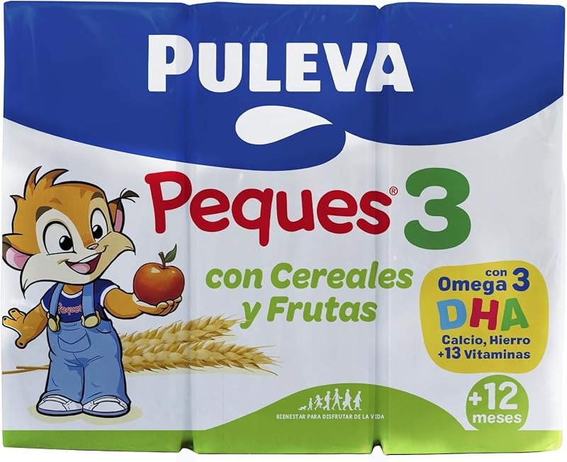 Crianças de 3 anos com Crescimento de Leite de Fruta e Cereais +12M, 10x3x200ml