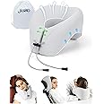 jiaao Neck Pillow Airplane with 360-Degree Head Support, Memory Foam 2-in-1 Travel Pillow, Portable Adjustable Neck Pillow for Airplane, Car, Train, Bus Trip and Home Use-Grey