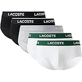 Lacoste mens Cotton Stretch Essentials Briefs, 5-pack (Amazon Exclusives)