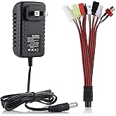 RC Battery Charger for 4.8V 7.2V 8.4V 9.6V NiMH/NiCD Battery Pack, RC Car Charger for Traxxas Battery 2.4V-12V Battery Pack, 