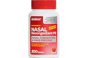ValuMeds Nasal Decongestant PE Phenylephrine HCl 10mg Tablets (Bulk 300 Count) Non-Drowsy Sinus Pressure Relief & Nasal Congestion Relief, Stuffy Nose Decongestants for Adults | Compare to Sudafed PE