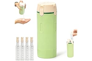 4-in-1Travel Dispenser Bottles Set, Refillable Leak Proof Squeeze Bottles with Label and Scale for Toiletries, Portable Trave