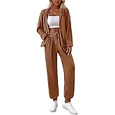 BTFBM Women 2 Piece Outfits 2025 Fall Sweatsuit Sets Zip Up Hoodie Sweatpants Tracksuit Lounge Matching Set