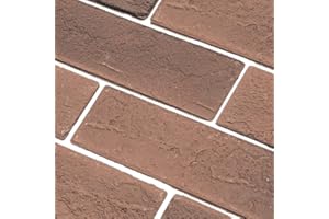 TORURAL 2 Vintage Brown/Red Faux Brick Wall Tiles, 3D Thin Brick Veneers for Bedroom, Bathroom, Kitchen, Fireplace and Fence Wall Panels