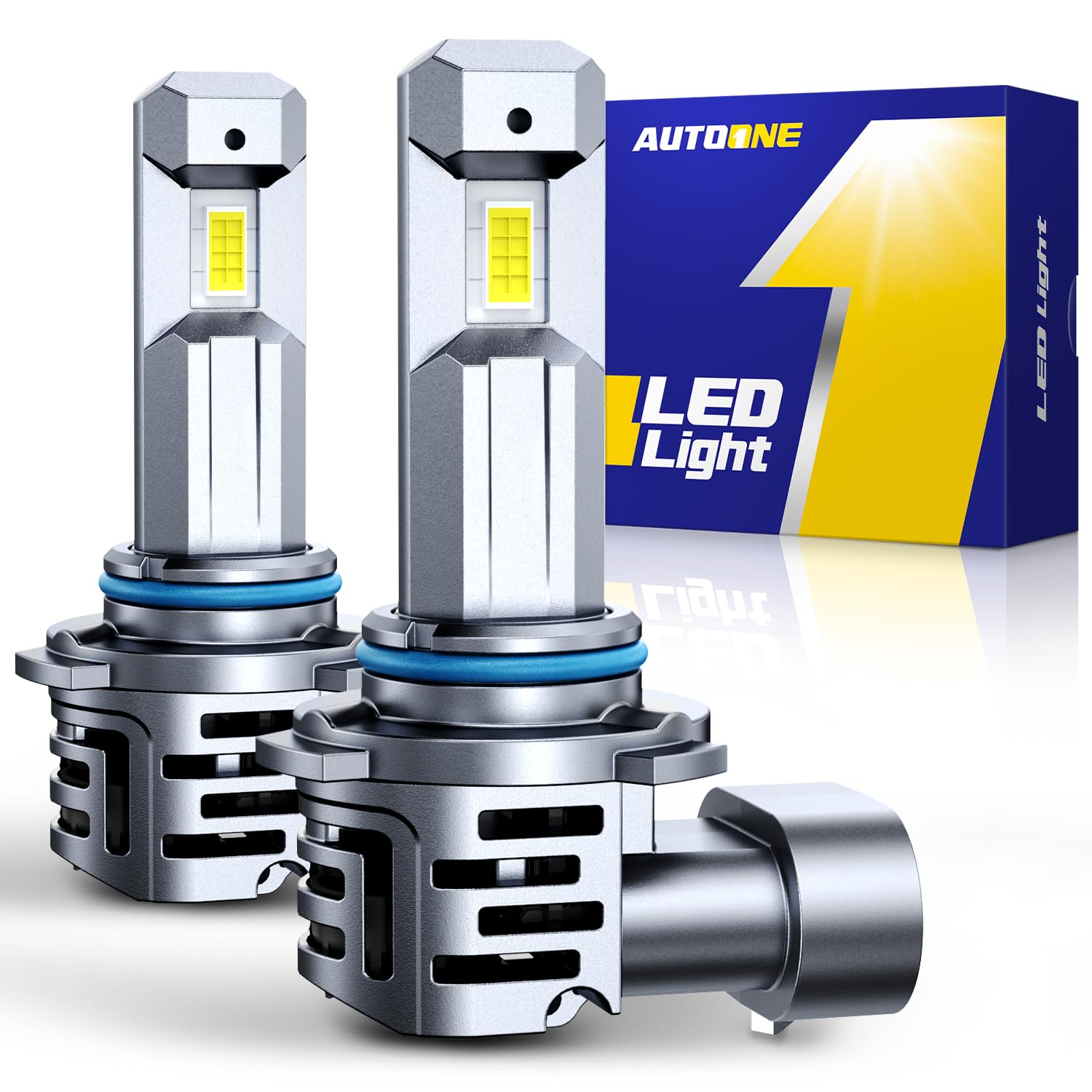AUTOONE Upgraded 9006 LED Light Bulb, 800% Super Bright 1:1 Mini Size No Adapter Required, 6500K White Non-Polarity Plug and Play HB4 Fog Light bulbs, Pack of 2 Image AUTOONE Upgraded 9006 LED Light Bulb, 800% Super Bright 1:1 Mini Size No Adapter Required, 6500K White Non-Polarity Plug and Play HB4 Fog Light bulbs, Pack of 2 Image