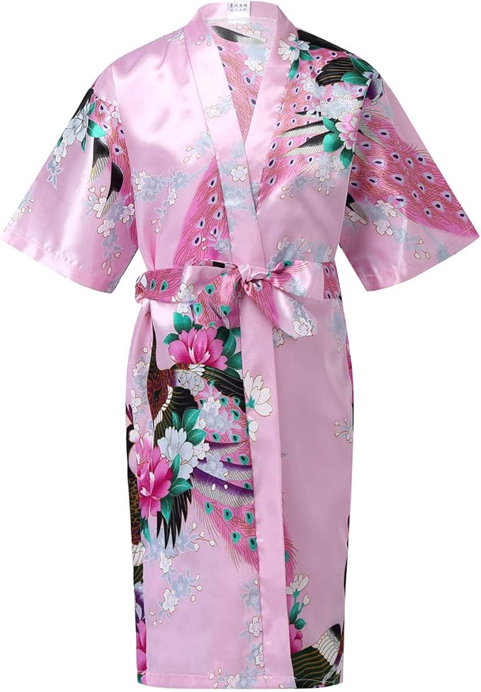 inlzdz Chemise de Nuit Fille Kimono Robe Style Japonais Robes de Nuit