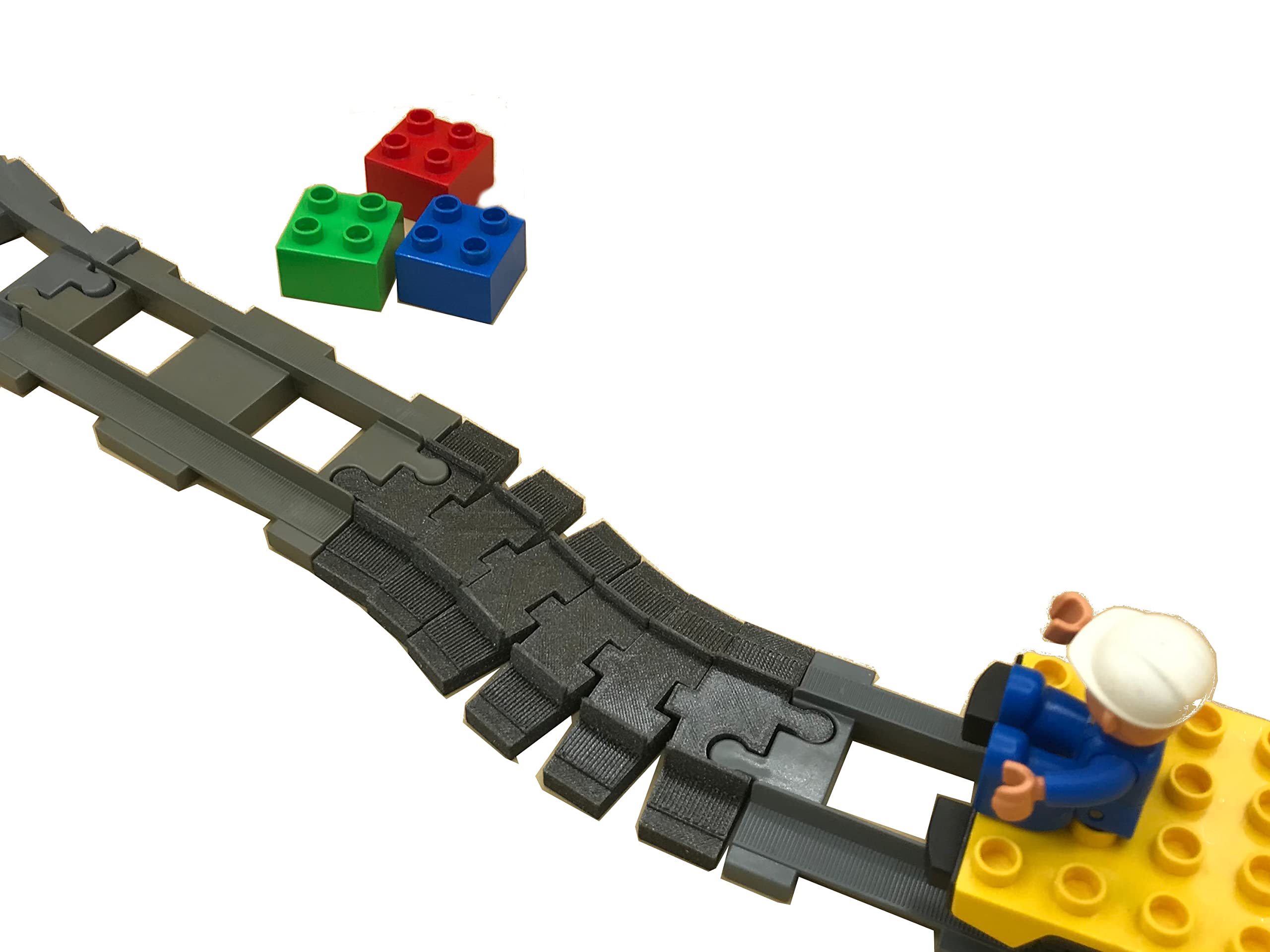 TracksCreations Flexible Rail for Duplo Compatible Train
