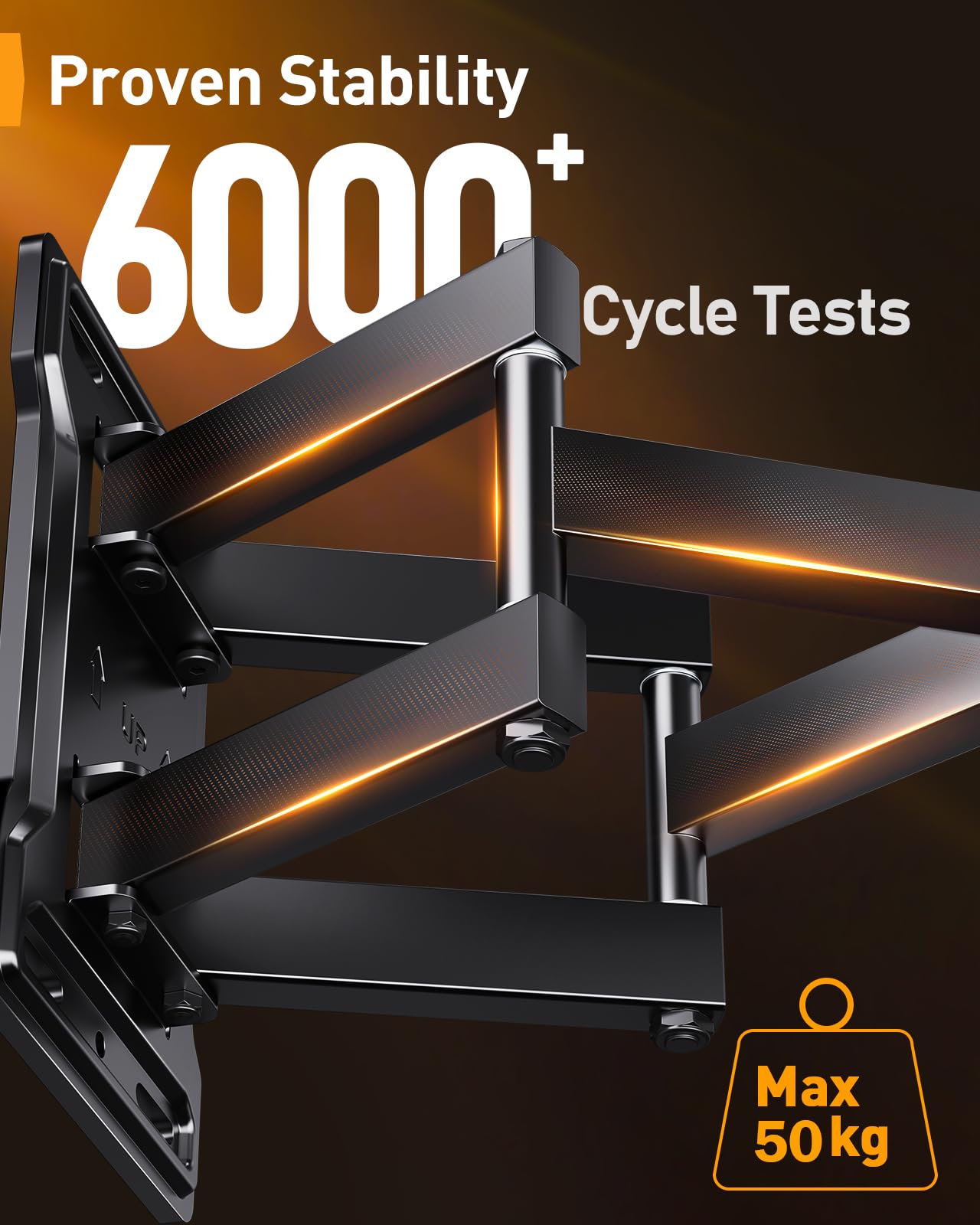 Perlegear TV Wandhalterung für 23-70 Zoll TVs bis 50 kg, Höhenverstellbare Wandhalterung Fernseher mit Schnelle Neigungsverstellung, Fernseher Halterung 55 Zoll Schwenkbar, Max VESA 400x400 mm 6