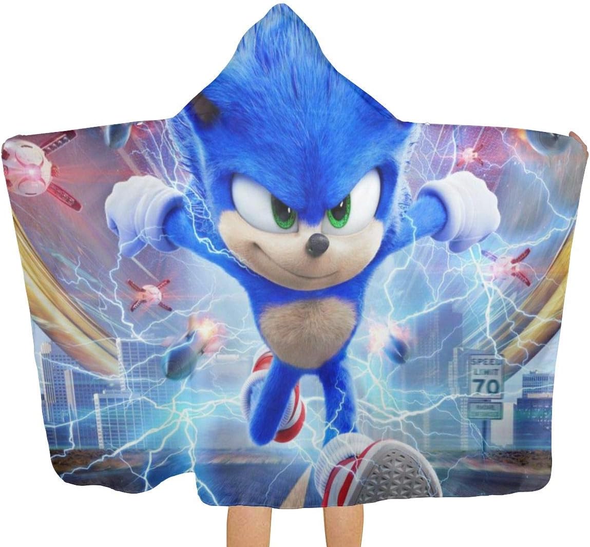 sonic hooded towel