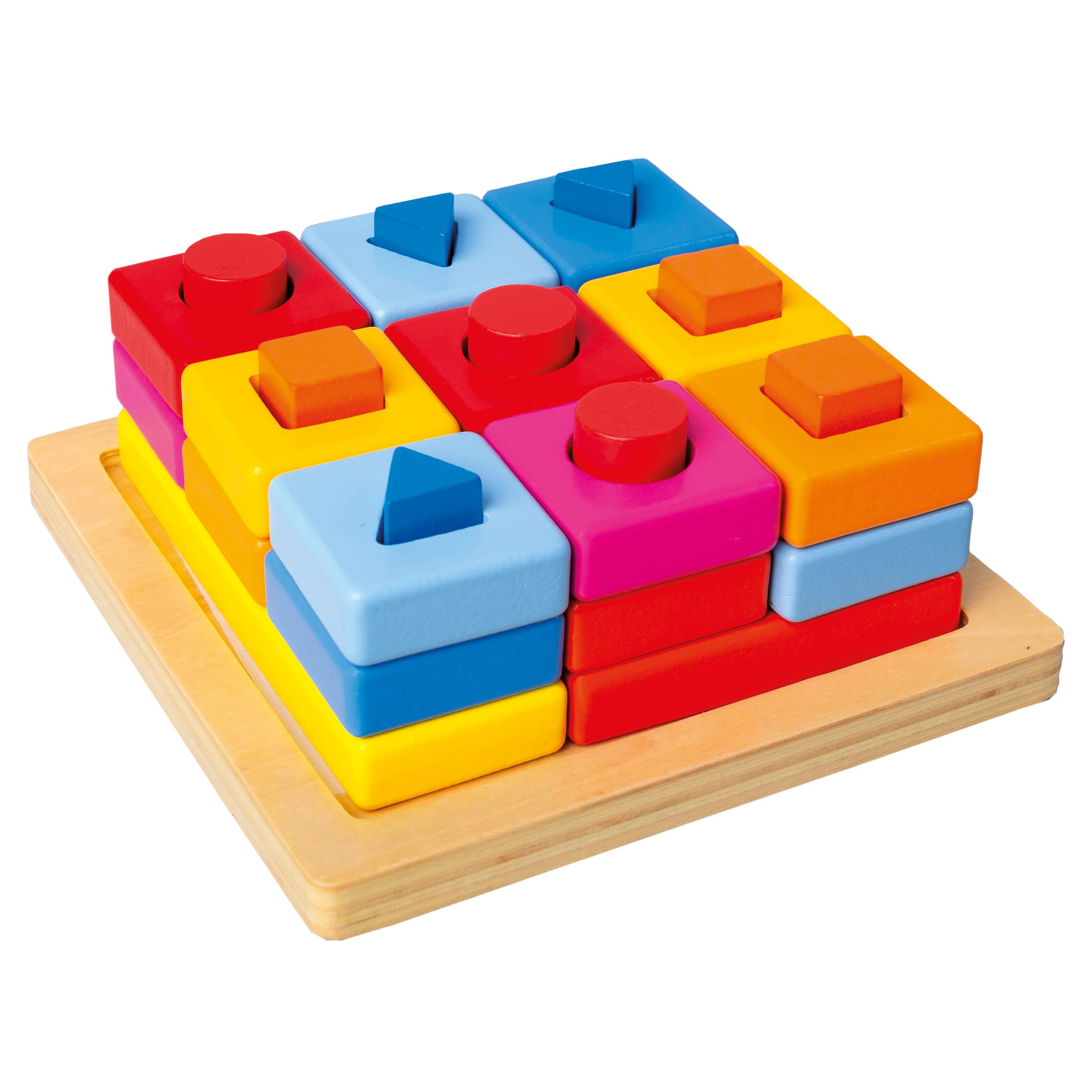 Mertens 72438 - Shape Block Stacking, Coloured